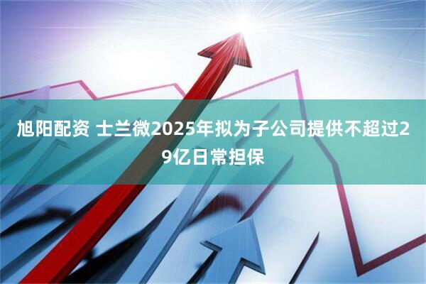 旭阳配资 士兰微2025年拟为子公司提供不超过29亿日常担保